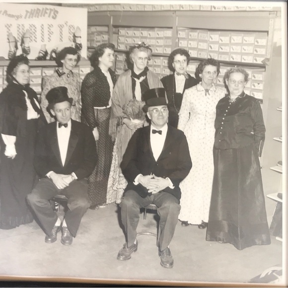 Antique Photograph Framed 8x10” “at Penney’s Thrift” Store Employees Picture - Picture 4 of 7